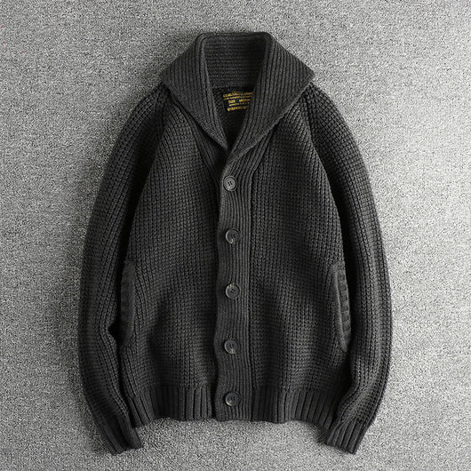 Suéter de Lana Vintage Combinada para Hombre - Image 7