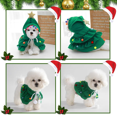 Disfraz Navideño para Gatos con Árbol y Estrella Brillante - Image 4