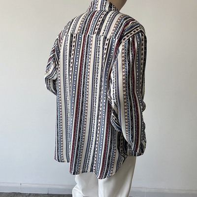 Camisa Retro Europea de Manga Larga para Vacaciones - Image 32