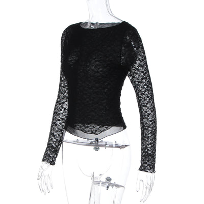 Blusa Manga Larga con Detalles de Encaje - Image 14