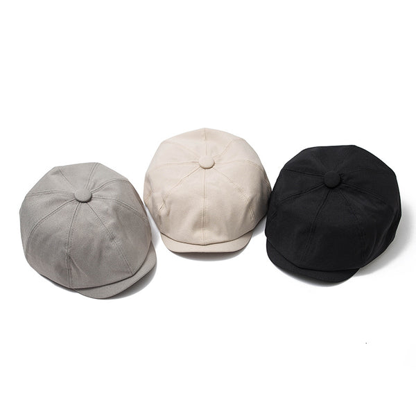 Gorra Retro Británica de Ala Corta Estilo Casual Japonés
