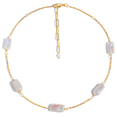 Cadena de Clavícula con Perlas Barrocas - Image 5