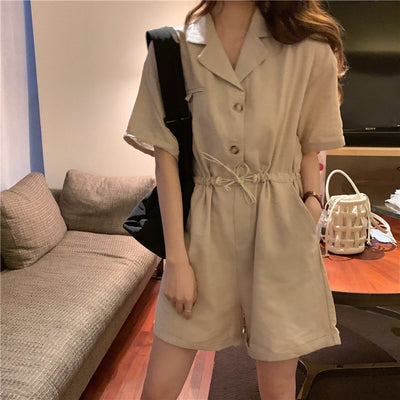 Jumpsuit Slim con Cuello Polo Suelto y Cordón Ajustable - Image 7