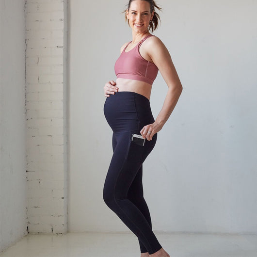 Pantalones de Yoga Premamá Estilo Británico en Seda de Leche - Image 7
