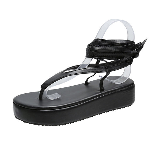Sandalias Mujer Estilo Hada Suela Gruesa Romana Plana Moda Tendencia - Image 7