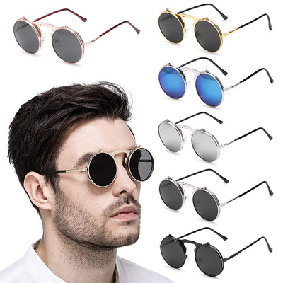 Gafas de Sol Steampunk Vintage Abatibles con Protección UV - Marco Metal Unisex