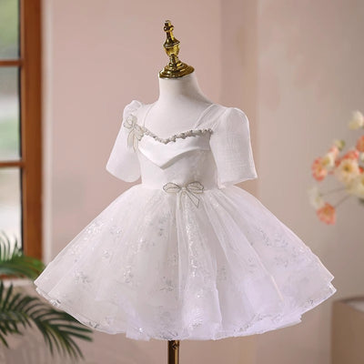 Vestido de Fiesta Infantil con Flores para Damas de Honor - Image 8