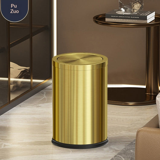 Basurero Metálico Grande con Tapa para Sala, Dormitorio y Cocina