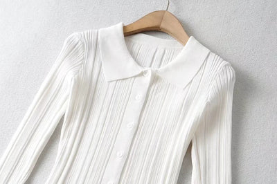 Vestido Ejecutivo para Mujer con Solapa y Cierre Simple - Image 12
