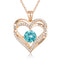 Female 925 Plateado Twelve Birthstone Pendant Necklace Rose Dorado December