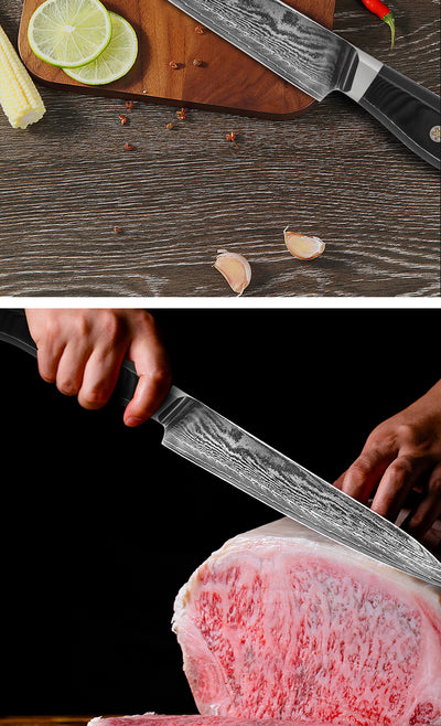 Cuchillo Damasco para Chef y Sashimi - Acero Inoxidable Profesional - Image 15