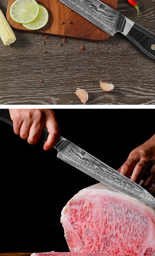 Cuchillo Damasco para Chef y Sashimi - Acero Inoxidable Profesional - Image 15