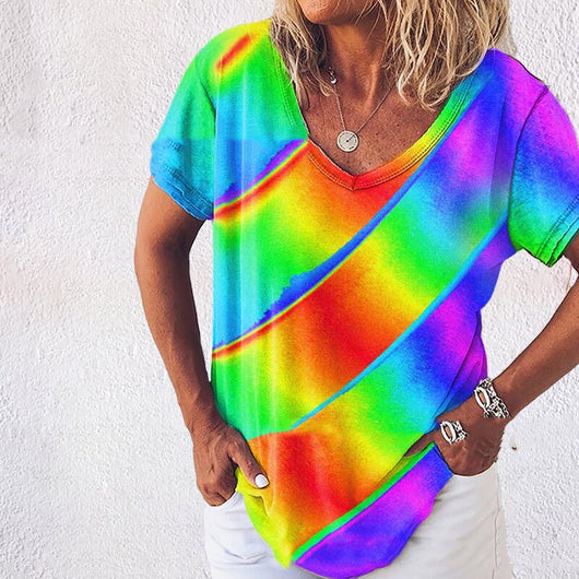 Playera Oversize Tie-Dye Arcoíris para Talla Plus - Image 8
