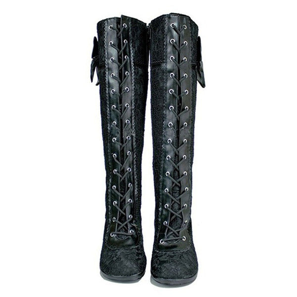 Botas Steampunk Victorianas con Moño - Estilo Gótico Personalizado