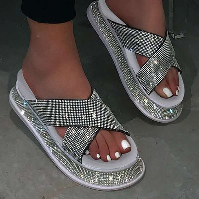Sandalias Plataforma Mujer Verano con Strass Talla Grande - Image 6