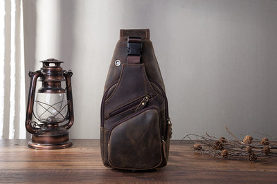 Bolsa de Pecho en Cuero Genuino para Hombre - Image 8