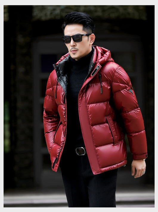 Chaqueta Puffer Premium de Plumón de Pato 90% con Capucha para Hombre - Image 23