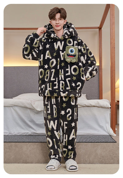 Pijama Grueso Talla Grande Estampado Infantil para Hombre - Image 9