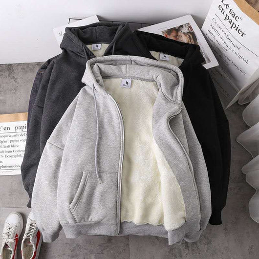 Suéter Hoodie Mujer Lana de Cordero Grueso y Cálido - Image 10