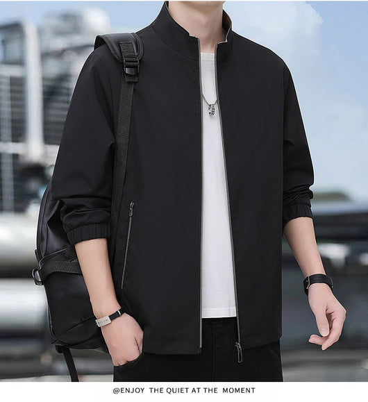 Chaqueta Casual Ejecutiva con Cuello Alzado Ligera para Hombre - Image 16