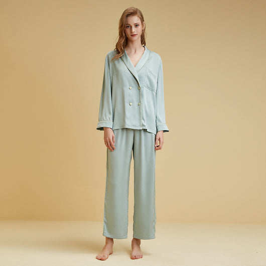 Pijama Largo de Seda Hielo Premium - Conjunto Elegante y Transpirable - Image 4