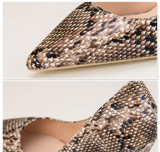Tacones Altos Puntiagudos con Patrón Serpiente para Noche - Image 11