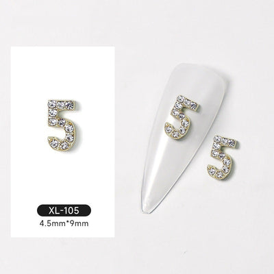 Joyas de Uñas 3D Explosión Dorado con Diamantes - Image 8