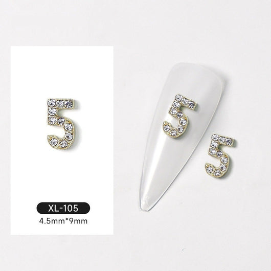 Joyas de Uñas 3D Explosión Dorado con Diamantes - Image 8