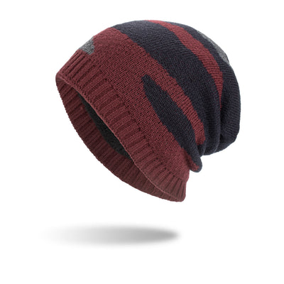 Gorro de Punto Tricolor a Rayas - Pullover Largo y Cálido - Image 13