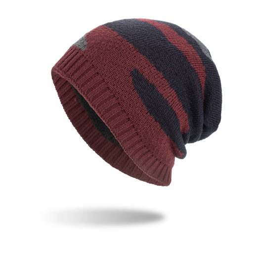 Gorro de Punto Tricolor a Rayas - Pullover Largo y Cálido - Image 13
