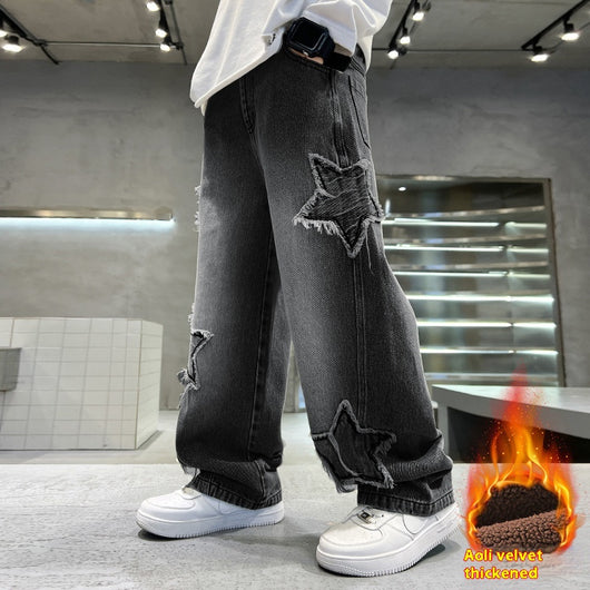 Jeans Anchos Pentagrama para Niños - Estilo Moderno y Cómodo - Image 5