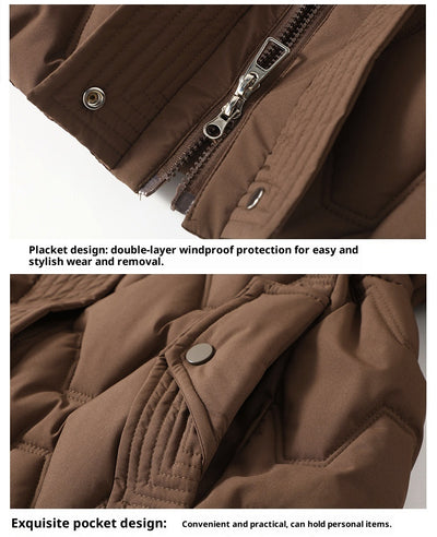 Abrigo Acolchado de Algodón para Mujer - Largo Medio - Image 25