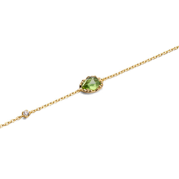 Pulsera de Plata Esterlina con Cristal de Poder Natural