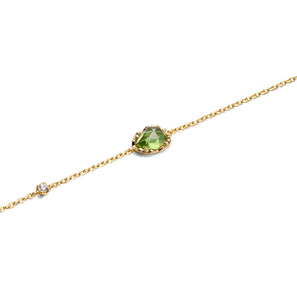 Pulsera de Plata Esterlina con Cristal de Poder Natural