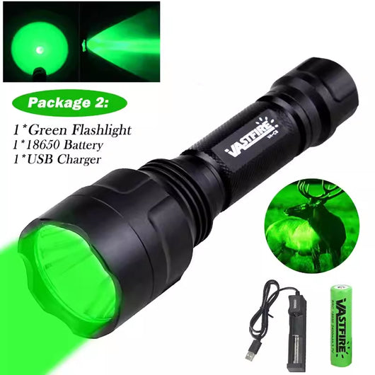 Linterna Táctica Profesional C8 - Luz Roja, Verde y Blanca de Alto Rendimiento - Image 8