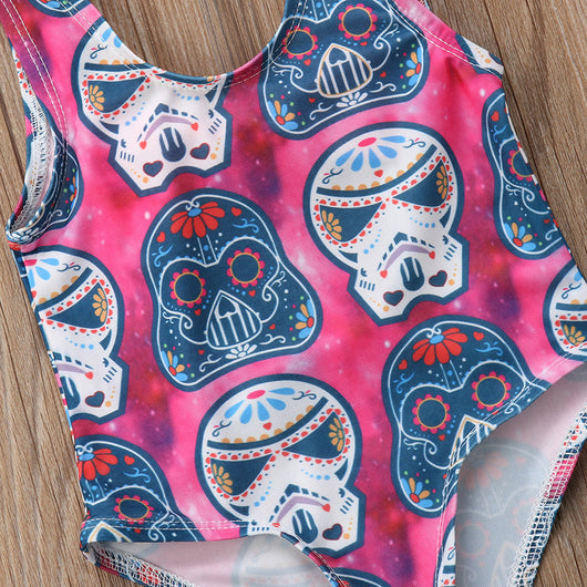 Bikini Infantil con Estampado de Calavera Cartoon - Image 9