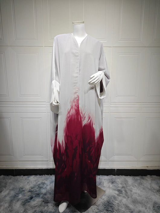 Cardigan Robe con Cambio de Color Degradado - Image 12