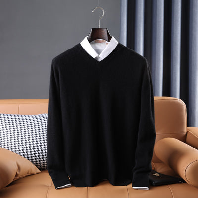 Suéter Escote V Lana Estilo Coreano - Polera Base Versátil - Image 14