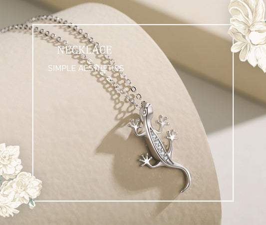 Collar Colgante de Gecko en Plata de Ley S925 - Image 2