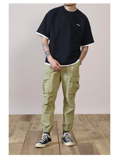 Pantalones Cargo Cortos Casual para Hombre - Estilo Otoño Multibolsillos - Image 11