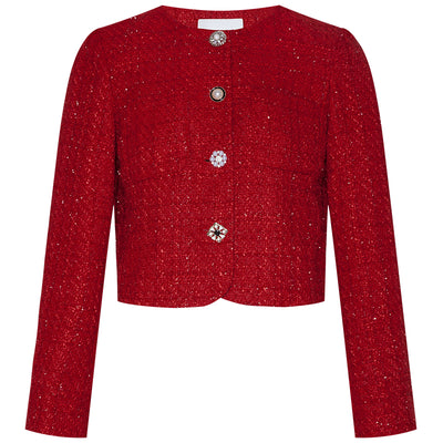 Vestido Tweed Perla con Tirante Retro para Mujer - Image 13