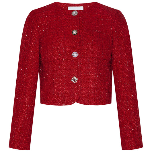 Vestido Tweed Perla con Tirante Retro para Mujer - Image 13