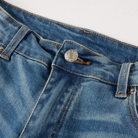 Jeans Vintage Desgastados con Parches de Cuero y Diseño Patchwork para Hombre - Image 14