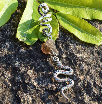 Accesorios para el Cabello de Cristal Natural Vikingo con Diseño de Serpiente - Image 2