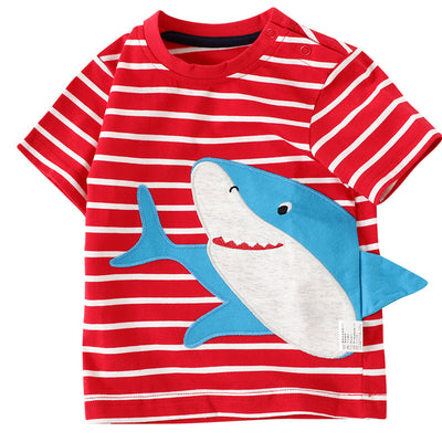 Playera Infantil de Manga Corta con Estampado de Caricaturas - Image 9