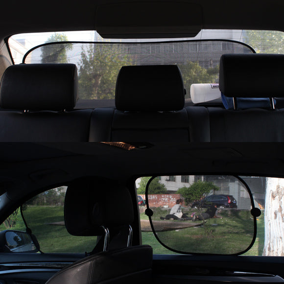 Conjunto de 5 Protetores Solares de Malha para Carro - Proteção Solar Premium