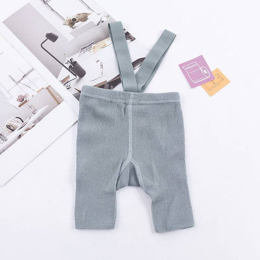 Pantalón Corto Bebé Cintura Alta con Tirantes Ajustables - Image 6