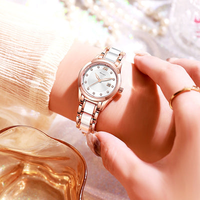 Reloj Elegante para Mujer Cerámica Resistente al Agua Diseño Minimalista - Image 3