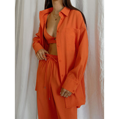 Conjunto de Dos Piezas: Blusa Suelta y Pantalón Cintura Alta - Image 3