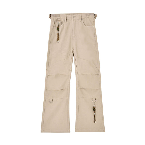 Pantalones Khaki Plisados de Corte Recto Cómodos y Versátiles